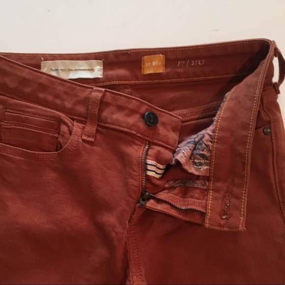 Anthropologie jeans 26P fall rust color - Picture 3 of 5